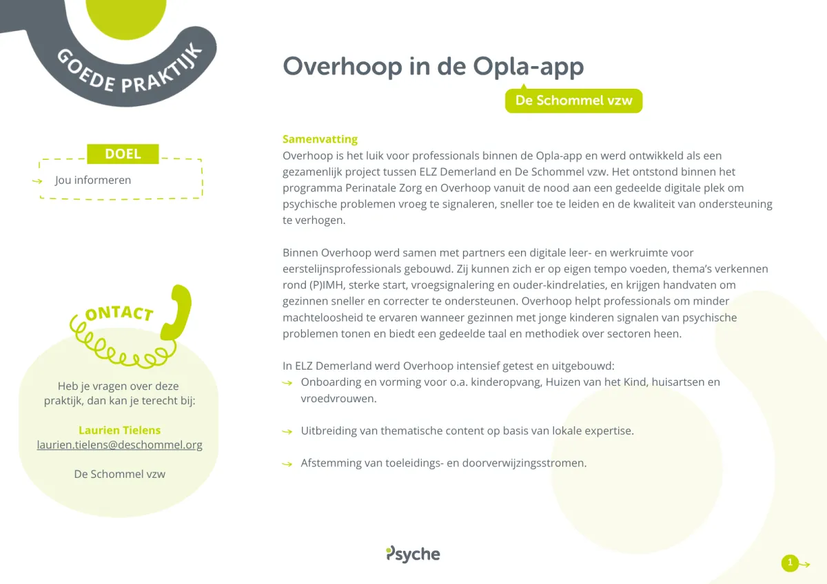 Goede praktijk: Overhoop in de Opla app